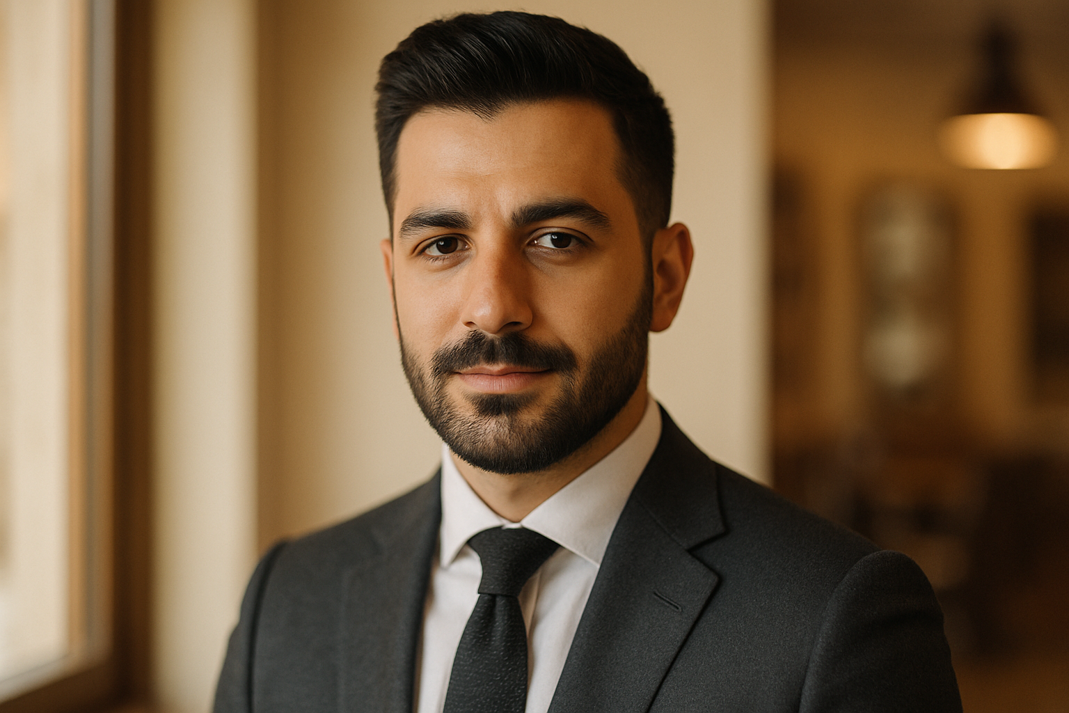 Keskin gorunumlu profesyonel erkek